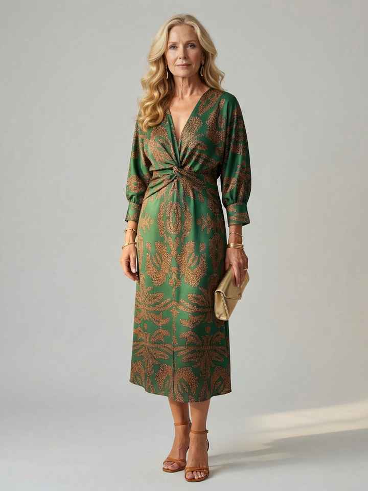 Lune | Φυσικό Φόρεμα Wrap Midi