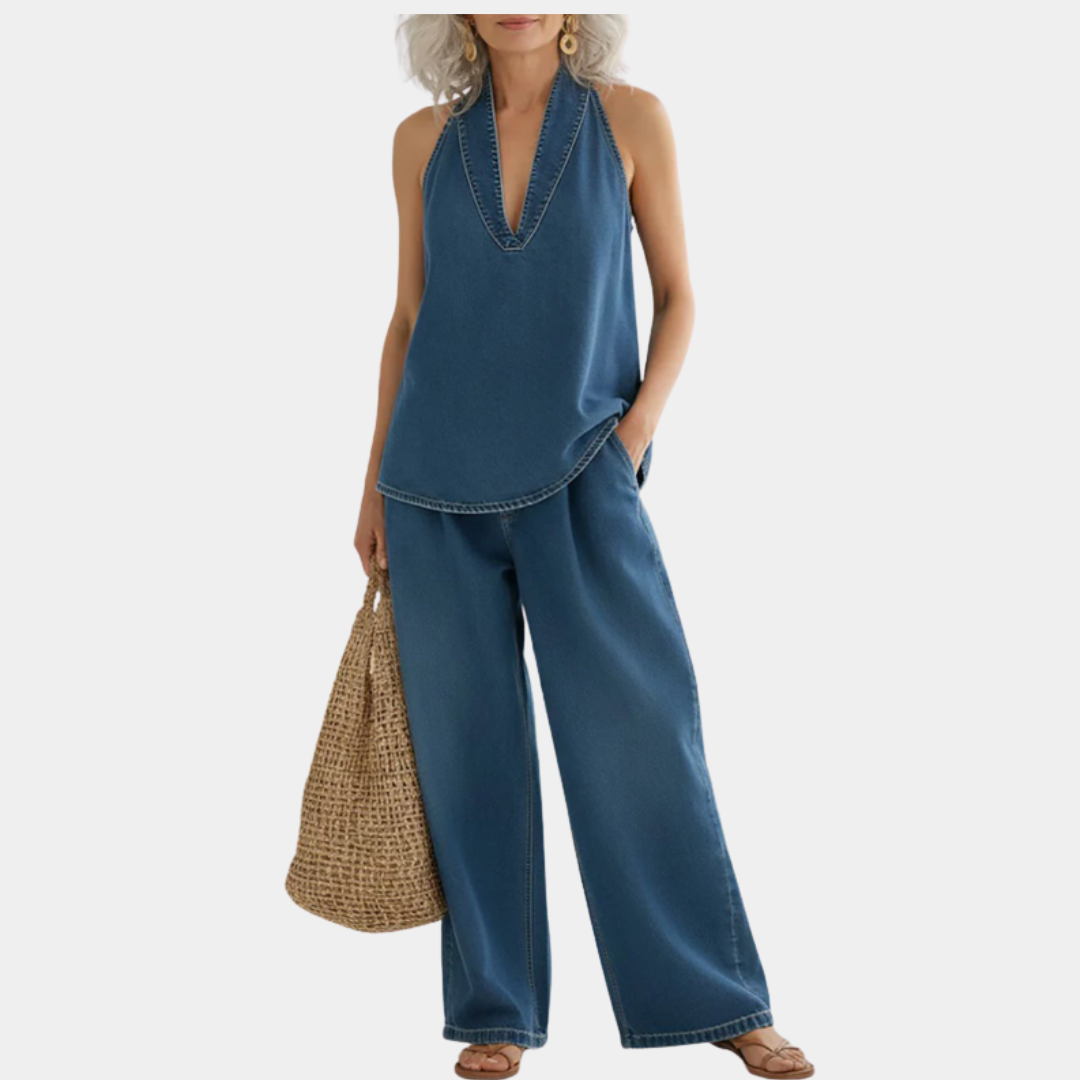 Ibiza | Vintage Prani Mekani Denim Look Double Set