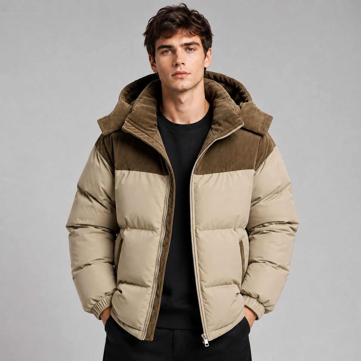 Men's Oversized Hooded Puffer Jacket