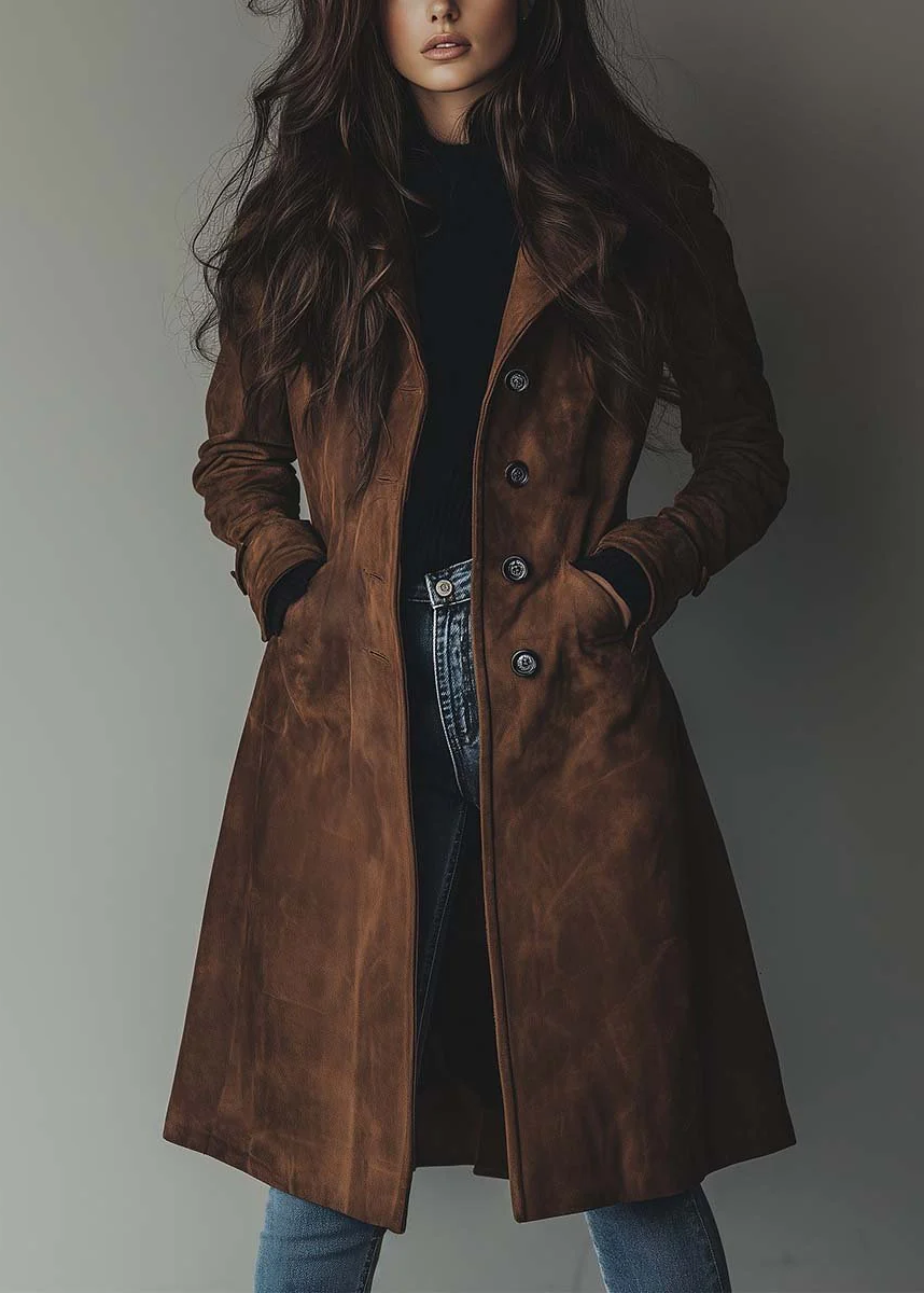 Taylor™ | Trench elegante de ante