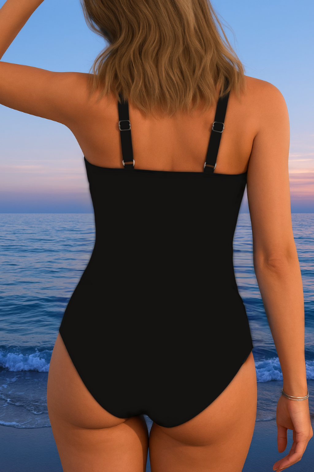 Luxurious swimsuit with colorful print