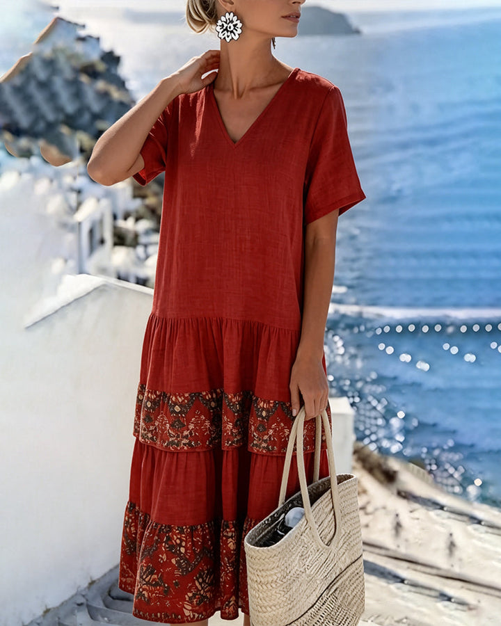 Μαρτίνα | Ανέμελο και ελαφρύ floral midi φόρεμα