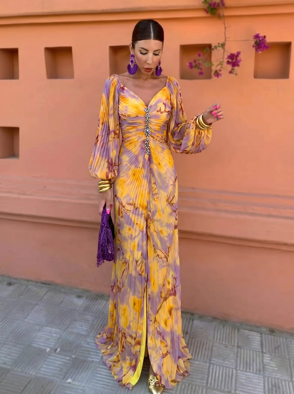 Christine — Elegant Dress with Deep Neckline