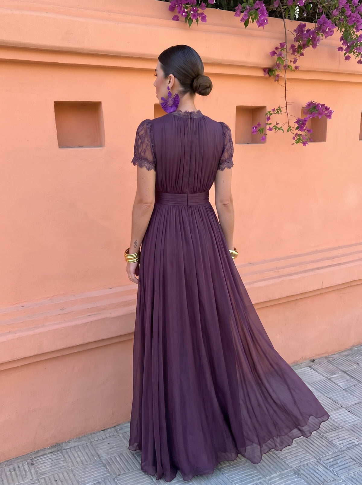 Ashley — Vintage Long Dress in Chiffon