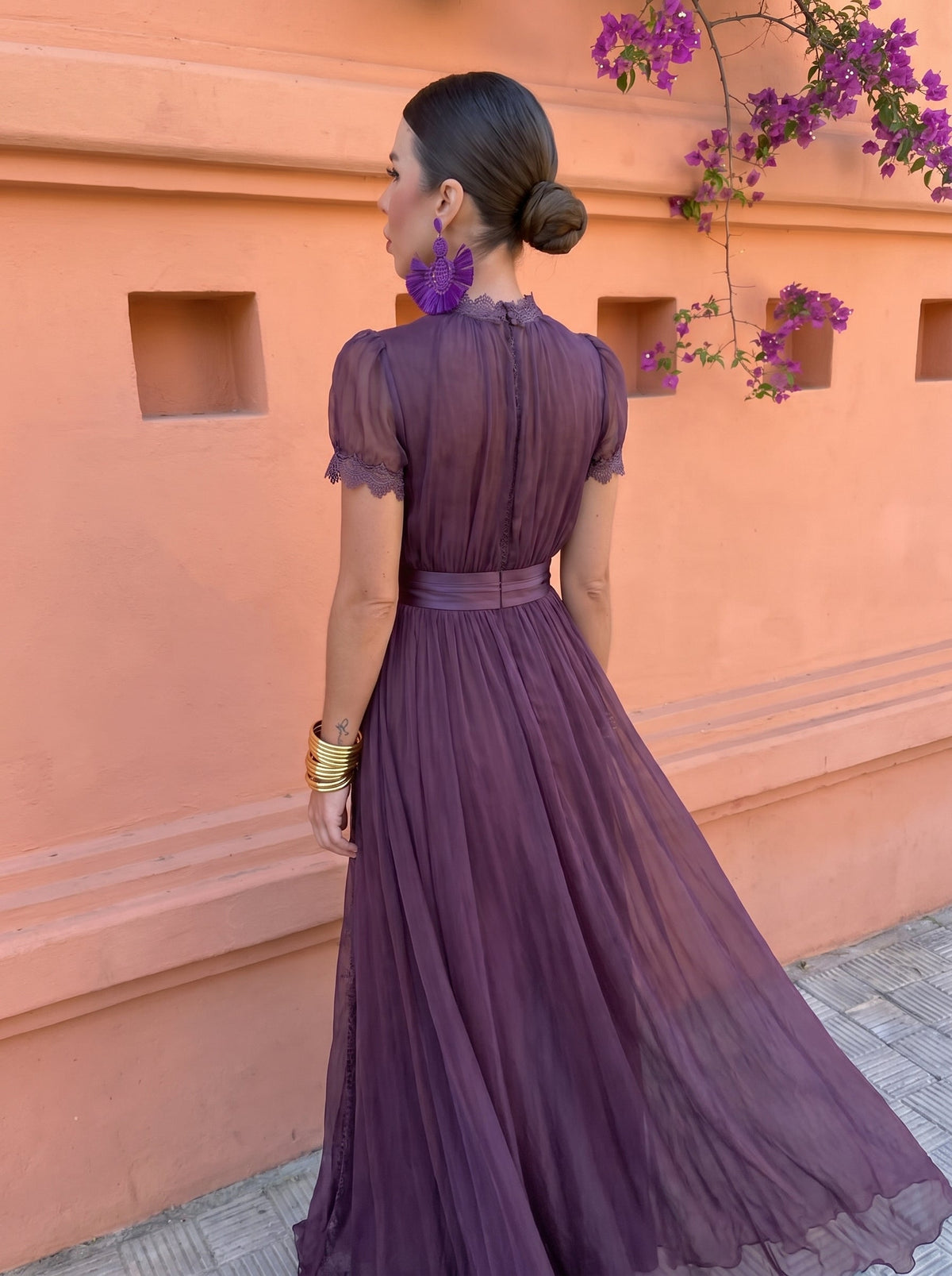 Ashley — Vintage Long Dress in Chiffon