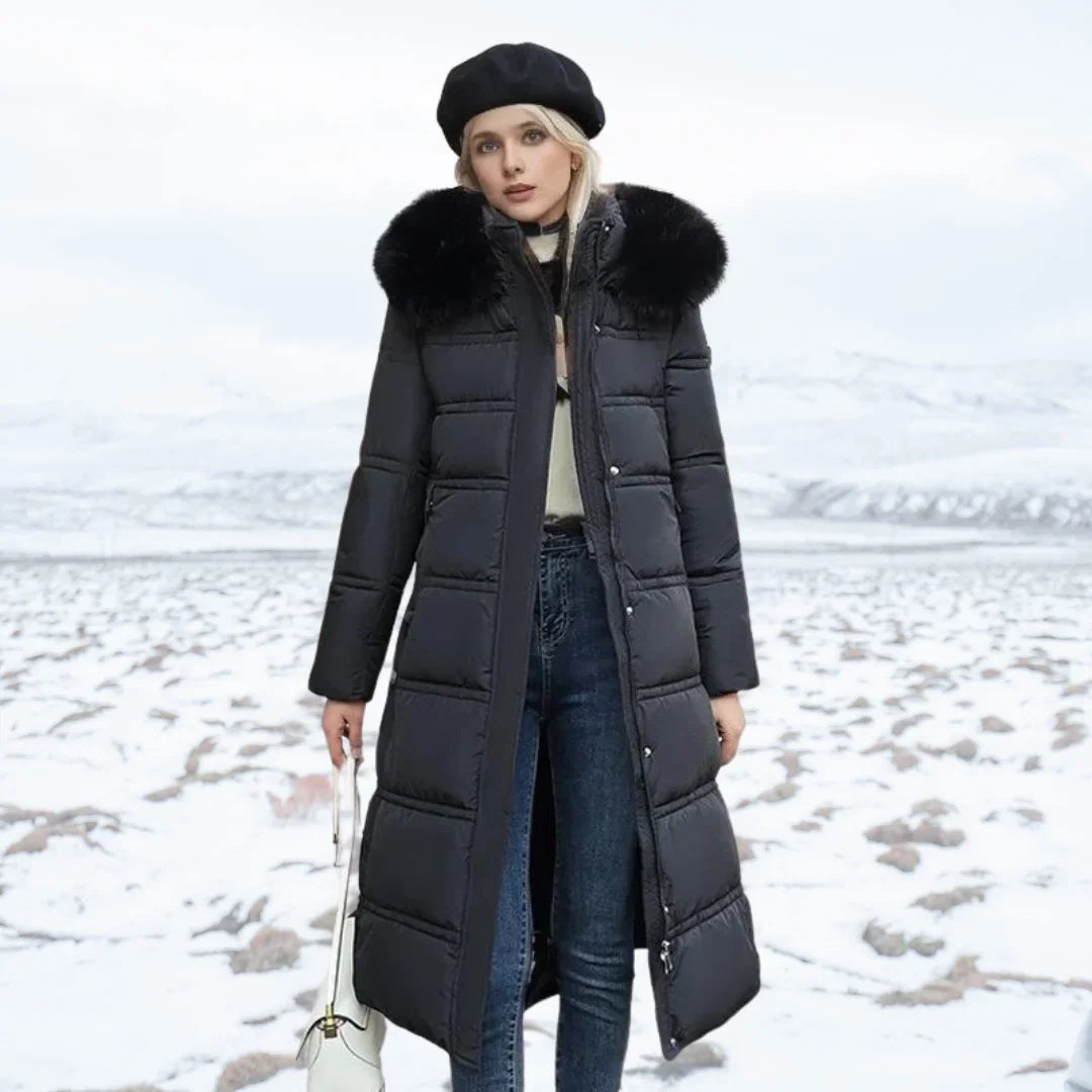 Winter Parka with Faux Fur Hood
