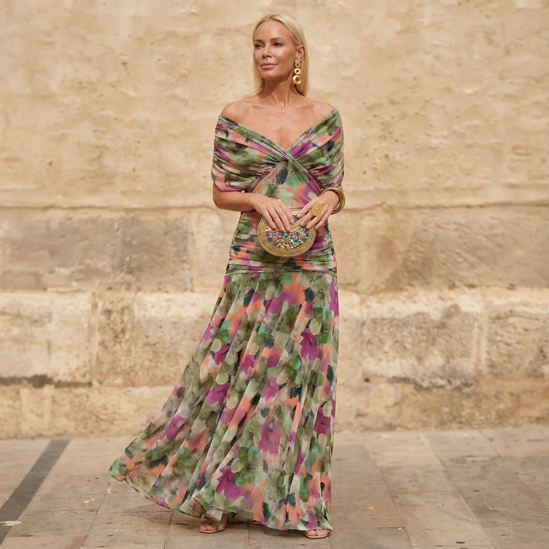 Kelsey | Multicolored Pleated Dress