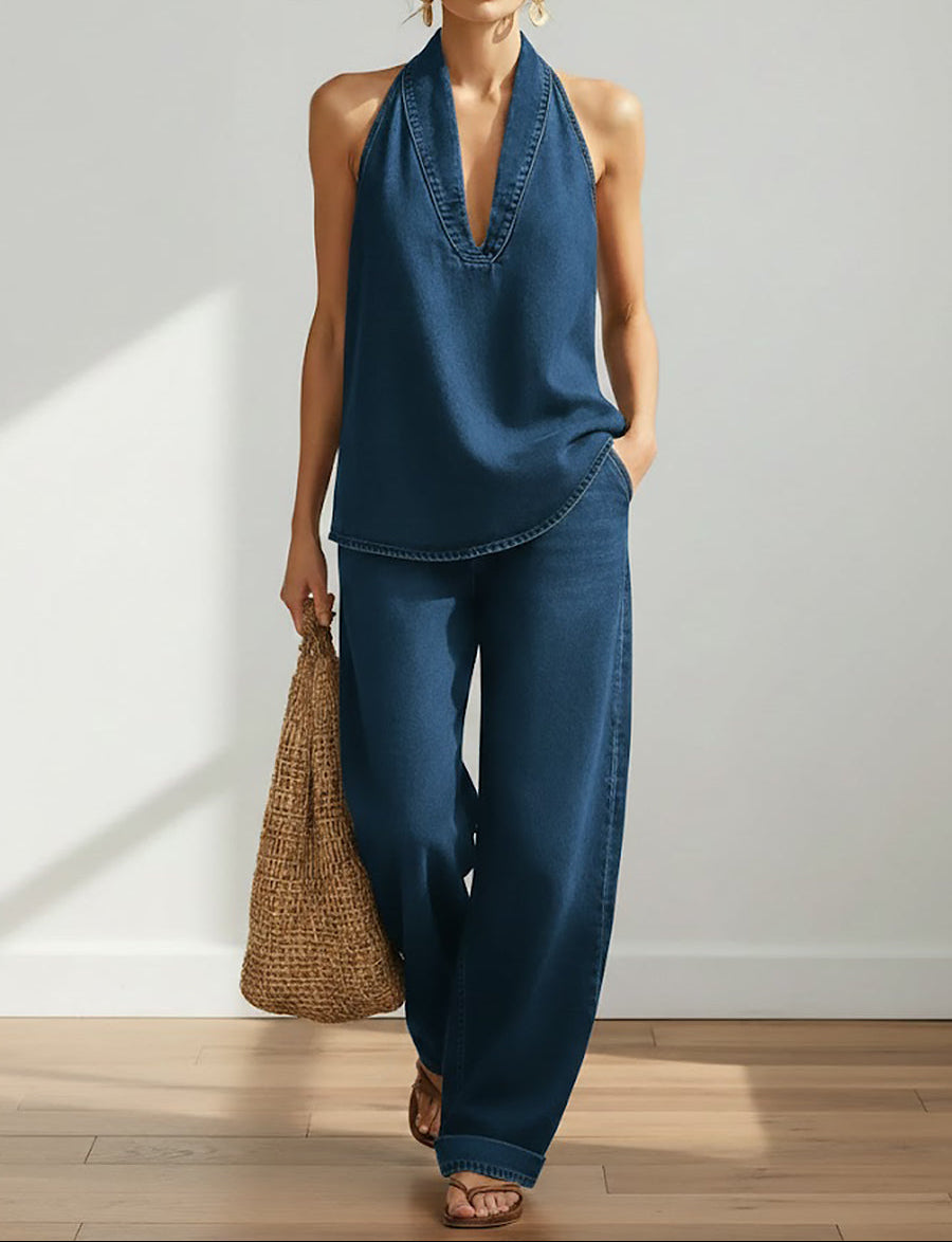 Ibiza | Vintage Prani Mekani Denim Look Double Set